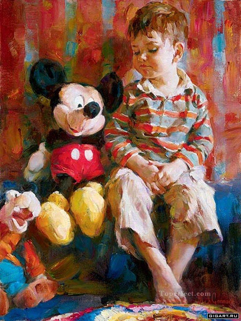 Chica Bonita MIG 29 Disney Pintura al óleo
